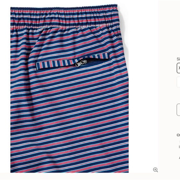NWT $70 LANDS' END swimsuit Men's XXL Lined 7" Hybrid Swim Shorts trunks blue 2x - Picture 4 of 5